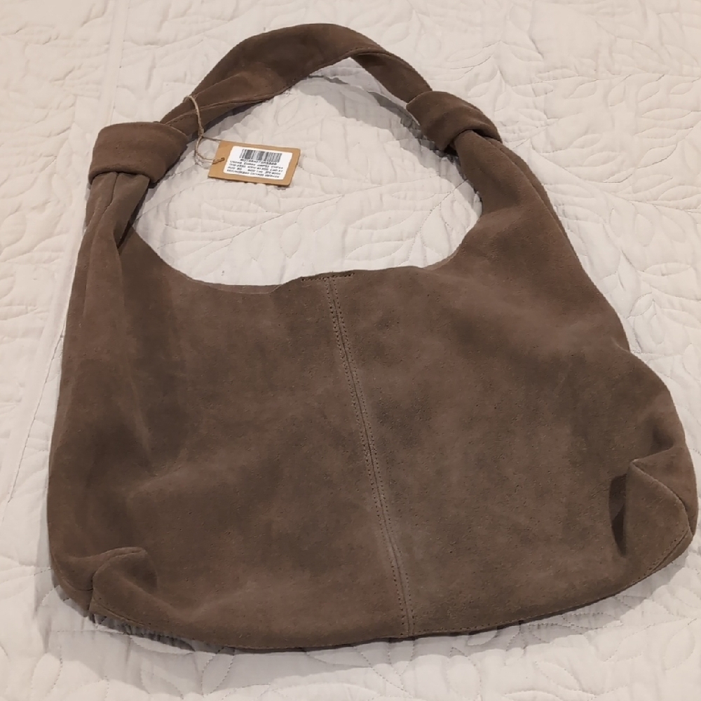 Elegant Brown Suede Women's Bag